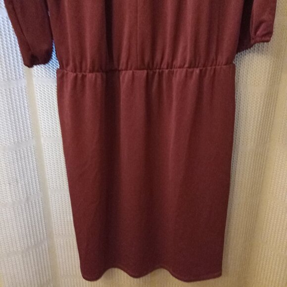 Talbot's Cranberry Dress L 3/4 Sleeve - Picture 7 of 7